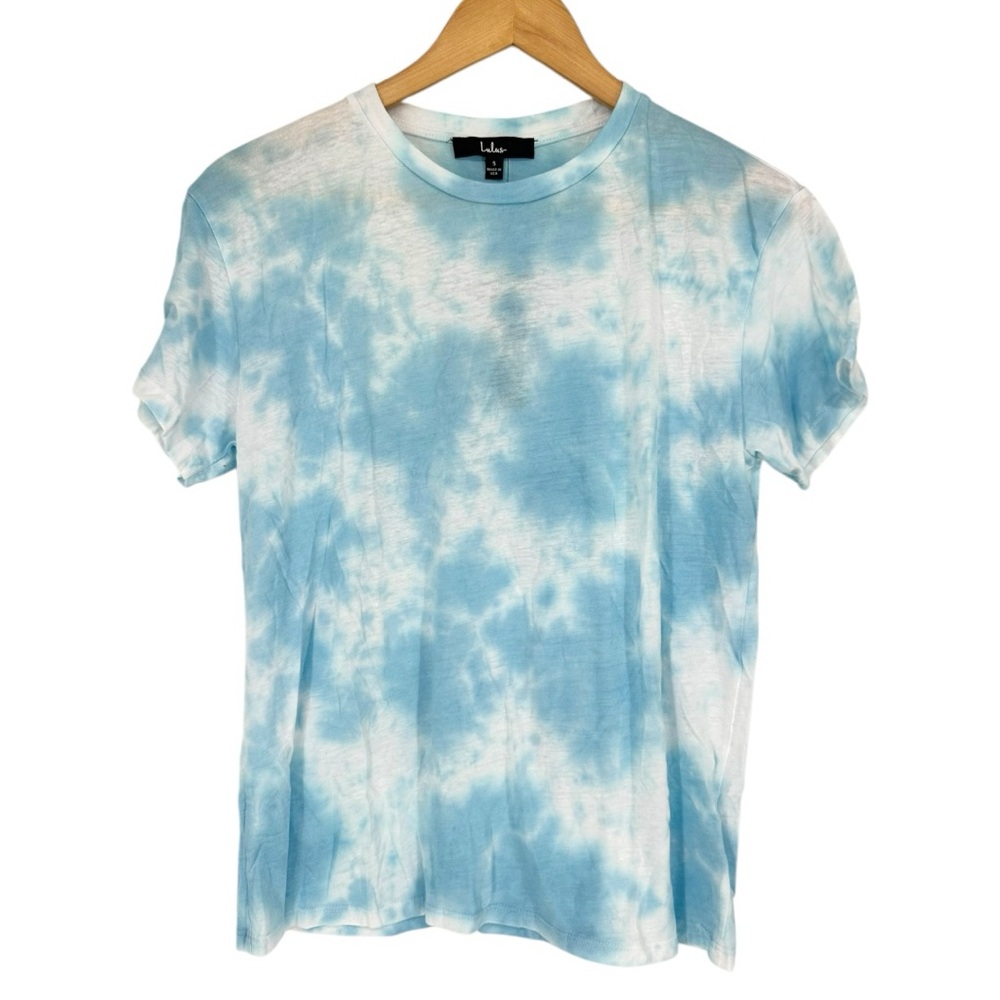 Lulu’s Blue Tie Dye Short Sleeve T-shirt size Small NWT Crew Neck